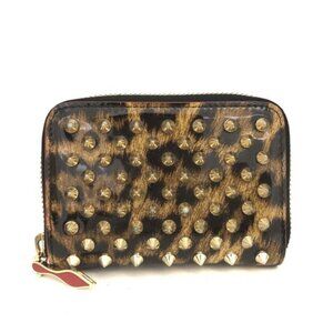 Christian Louboutin Panettone Spike Leather Coin Purse Wallet MultiColor/3BJ0434